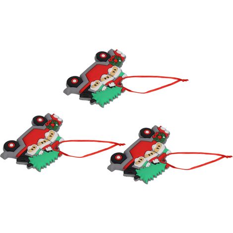 Lot de 3 décorations de Noël PVC, pendentifs suspendus pour sapin de Noël, ornements de fête X2171 (1/5)