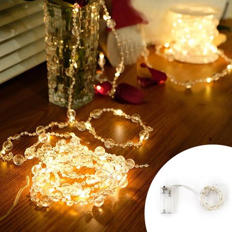 Stringa 2 metri da 20 Perle Led Bianco Caldo a batteria Wisdom (1/5)