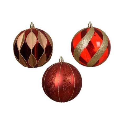 BOLA DECORADA ROJA SURTIDA