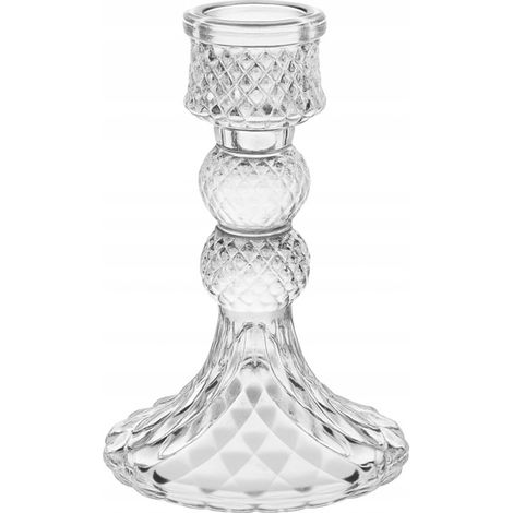 Candelabro decorativo in vetro Glamour 12,5 cm - SW14 (1/5)