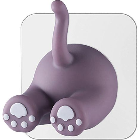Crochets muraux en forme de queue de chien, crochets porte-chapeaux muraux, jolis crochets porte-serviettes pour salle de bain, patère décorative en forme de derrière de chien pour suspendre manteaux, (1/3)