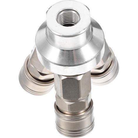 Coupleur Pneumatique Voies Avec Raccord Rapide Pour Compresseur Air Connecteur Robuste Tuyaux Accessoire De Transmission Fiable - (1/5)
