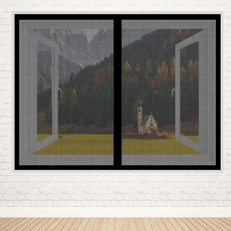 Moustiquaire Fenêtre Magnétique 115 x 120 cm Maintient l'air frais à l'intérieur pour Plupart Les Types FenêTres, Noir (1/5)