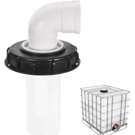 90° Couvercle de Réservoir IBC avec Filtre en Nylon Lavable pour Réservoir d'eau de Pluie IBC 1000 litres, Filtre À Couvercle IBC Accessoires de Réservoir IBC, Filtre à Eau de Pluie en Nylon 165 mm (1/4)