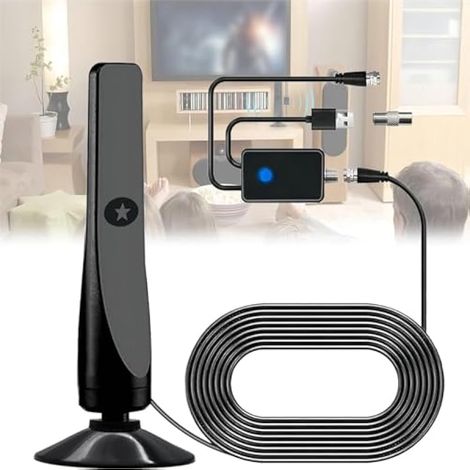 Antenne TV satellite Amplificateur de signal 4K 1080p pour téléviseurs intelligents et anciens (1/5)