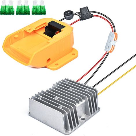 Dewalt 20 V Max Akku-Gleichstromadapter, 20 V auf 12 V Abwärtsspannungswandler, 180 W Wechselrichter, automatischer Konverterregler für Golfwagen MUMU (1/4)