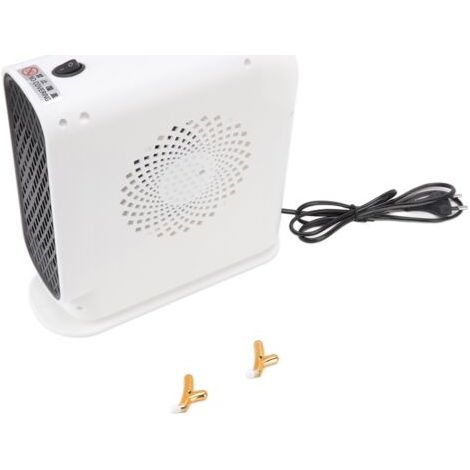 Chauffage électrique portable, idéal pour une utilisation hivernale dans les chambres, les bureaux et les salons. Fonctionnement silencieux et faible consommation d'énergie (blanc) (1/5)