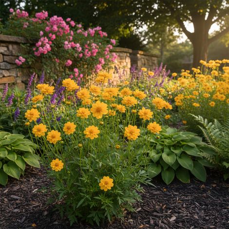 Bloomique - Lot de 6 - Coreopsis Grandiflora Presto - Coreopsis - Facile d'entretien - Floraison abondante - Rustique - Vivace - Hauteur 10-20 cm - Pot 9 cm