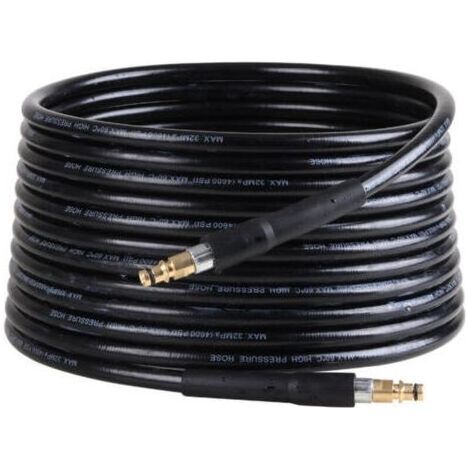 Tuyau pour nettoyeur haute pression, nettoyeur haute pression, tuyau de nettoyage de canalisations, Kärcher, accessoires pour nettoyeur haute pression, tuyau d'arrosage (10 m) (1/4)