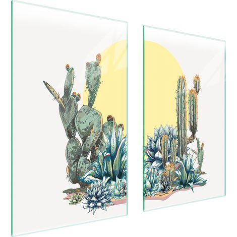 PLACA PROTECTORA DE VIDRIO PARA ESTUFA 75x52 CACTUS (1/5)