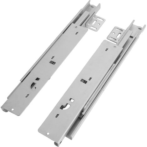 1 paire de glissières de tiroir, montage au sol, à fermeture douce, pour charge lourde, extension complète, guides cachés, capacité de charge 40 kg, rails de tiroir, silencieux, 55 cm (1/5)