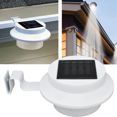 lampes solaires pour gouttières d'extérieur avec support réglable 1 pcs Blanc (1/5)
