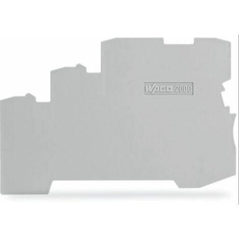 WAGO Abschluss- und Zwischenplatte 1 mm dick für 3-Leiter-Klemmen grau 2000-5391