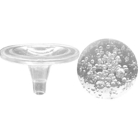 Boule décorative en cristal transparent et plastique avec socle, adaptée aux fontaines de bureau, 1 ensemble. (1/5)