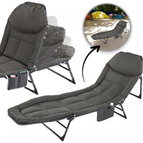 Campingbett, Kanubett, 200 x 64 cm, faltbar mit Tasche AR06SZ