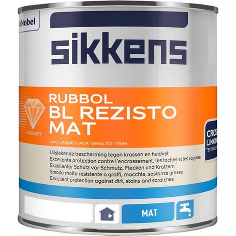 Sikkens – Laque acrylique mate ultra-résistante aux taches 1L – Finition professionnelle pour murs et plafonds – Séchage rapide 2h