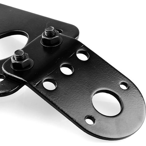 Support de plaque d'immatriculation latéral pour moto, en métal noir, avec éclairage de frein et feu arrière. (1/5)