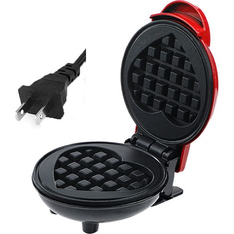 Mini Gaufrier Électrique pour Enfants - Machine à Gaufres en Forme de Cœur - Petit Déjeuner Multifonction - 110V US (1/5)