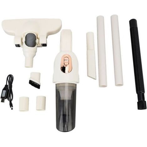 Aspiradora portátil inalámbrica tipo escoba con potente succión de 10000 PA, cepillo giratorio de 270° y filtro lavable. (1/5)