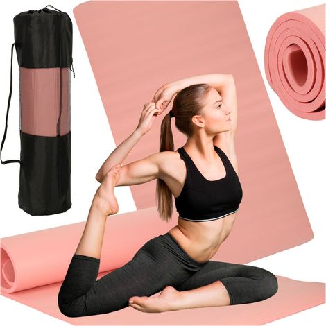 Dicke yoga ubungsmatte 185x80x15 cm rosa