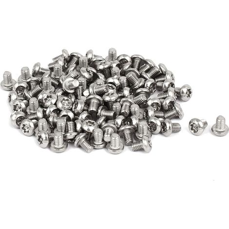 M3x4mm Vis Inviolable Tête Bombée Torx Bouton 304 Acier Inoxydable Sécurité 100pcs (1/4)