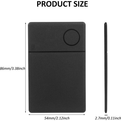 icard01 Dispositif Antiglisse Ultra Fin Type Carte, Traceur Bagage, Cherche-Clés, Balise BT Compatible App 'Find My' (iOS Uniquement), Localisateur Objet Sacs Portefeuilles Clés, Médaille Intelligente (1/2)