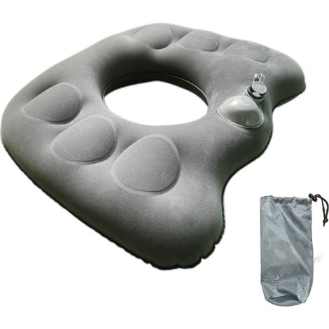 Coussin de siège gonflable orthopédique : coussin donut, coussin d'assise hémorroïdes gonflable, coussin de siège orthopédique, chaise de bureau, coussin coccyx pour escarres, sciatique, hémorroïdes (1/4)
