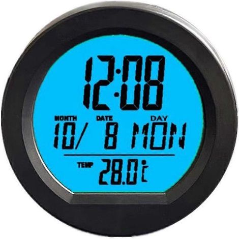 Horloge numérique adhésive avec affichage de la température et rétroéclairage
