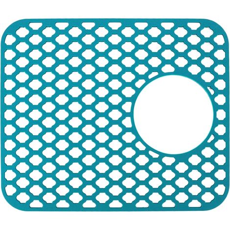 Alfombrilla de fregadero de 2 piezas, cojín de silicona, alfombrilla de cocina de silicona para lavar platos, para fregaderos con fondo hueco, resistente a los arañazos, multifuncional, alfombrilla de
