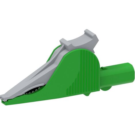 Electro PJP 5066-IEC-CD1-V Pince crocodile enfichable 4 mm CAT III 1000 V, CAT IV 600 V vert D359552 (1/2)
