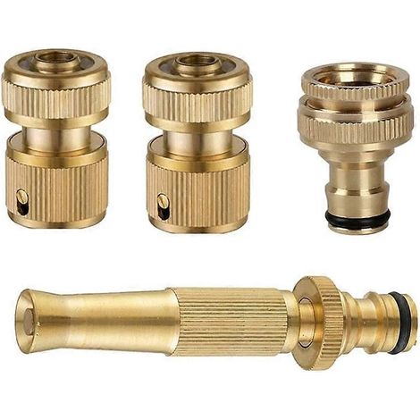 Pack of 4 Car Wash Nozzles Vehicle Cleaning Tool Connectors High Pressure Sprayers Watering Anti-skid Copper Sprinkler (1/5)