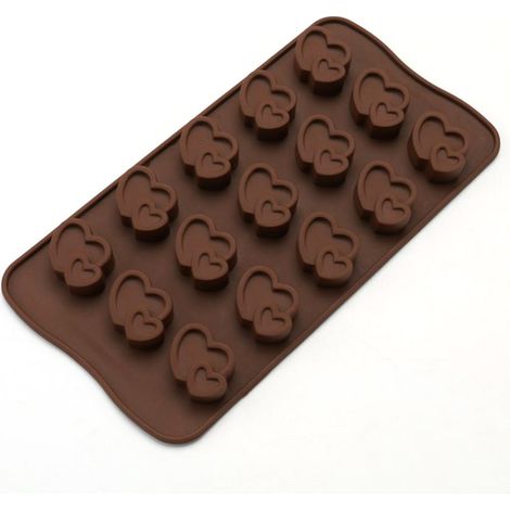 5er-Packung hitzebeständige Silikon-Herzformen für Schokolade, Kuchen und Kekse – dekorative Formen (1/5)