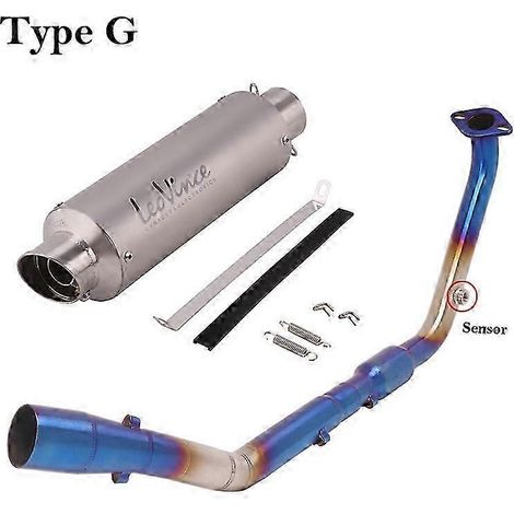 Sistema De Escape Completo Para Motocicleta, Silenciador De Tubo De Enlace Delantero Modificado De Carbono Para Yamaha Yzf R15 V3 V4 R125 Mt125 2020 -( Type G) (1/5)