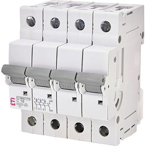 ETI Leitungsschutzschalter ETIMAT P10 3-polig + N, 10kA, C16, REG