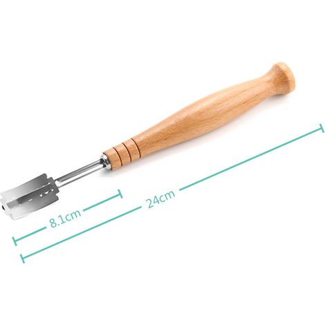 Brotmesser für Bäcker, Teigschneider, Teigschneidermesser mit Lederscheide (1/5)