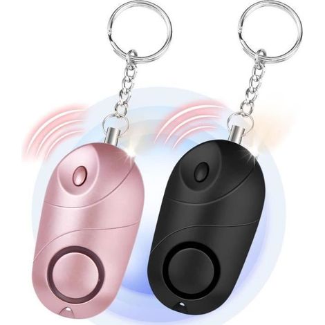 Alarme de sécurité personnelle - MARQUE - 140DB - Portable - LED - 2 pièces (1/4)