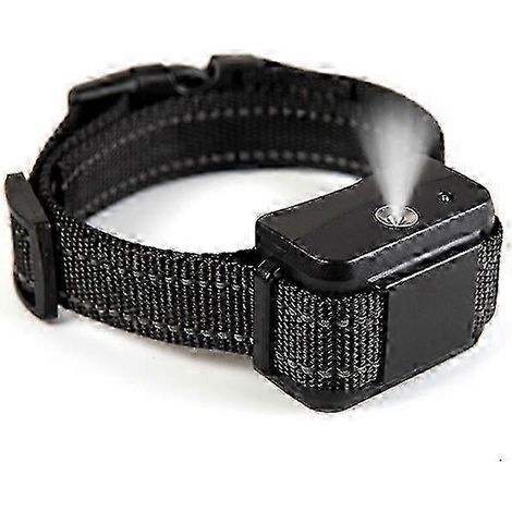 WELLTURN B490 wiederaufladbares und wasserdichtes automatisches Antibellhalsband für das Hundetraining (schwarz) (1/4)