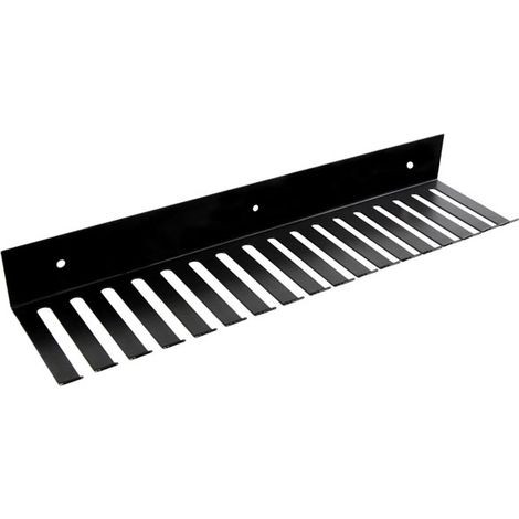 Velleman Messkabelhalter, Metall, schwarz, Wandmontage, 16 Schlitze, 10 Mm Breite, 100 Mm Tiefe, geeignet für mehr als 50 Kabel, einfache Montage, übersichtlicher und ordentlicher Arbeitsbereich (1/2)