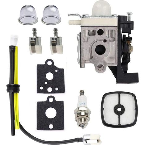 Kit carburateur 10 pièces ECHO SRM-2320T pour débroussailleuse ECHO SRM-2320T 21,2 cc, livré avec filtre à air, bougies d'allumage, conduite de carburant, joint (1/5)