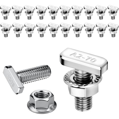 Vis à Tête Marteau M8 x 35 mm Inox A2-70 Type 28/15 20 Pcs (1/5)