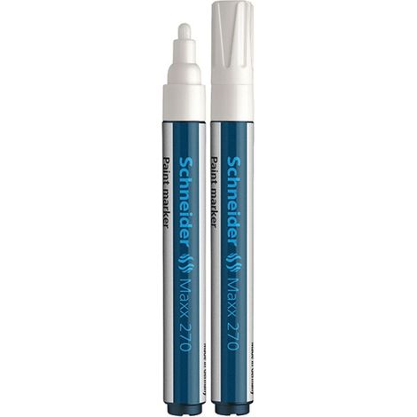 Marcador de aceite redondo Schneider Maxx 270 de 1 a 3 mm, blanco