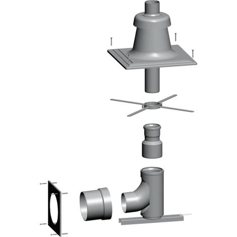 Wolf Schachtbausatz DN80 - Kaskade DN80 im Schacht, Abdeckung PP, 2651828
