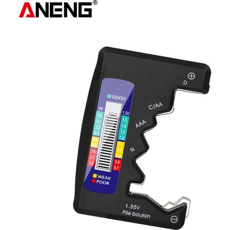 ANENG testeur de pile LCD pour piles C D N AA AAA 9V bouton 1.5V contrôleur énergie batteries maison détecteur sans pile (1/4)