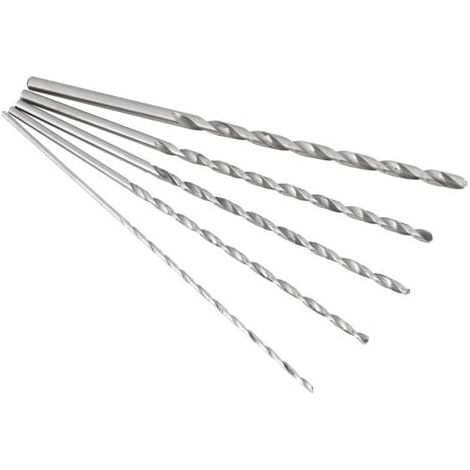 HOXILEELEO - punta elicoidale in acciaio ad alta velocità 2-5 mm – Lunghezza 150 mm – Per la foratura nel legno duro – Taglio senza chip (1/5)
