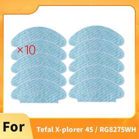 NALOOKAMIC Lot de 10 chiffons de nettoyage pour aspirateur Tefal X-Plorer 45 / RG8275WH : accessoires et lingettes de rechange.