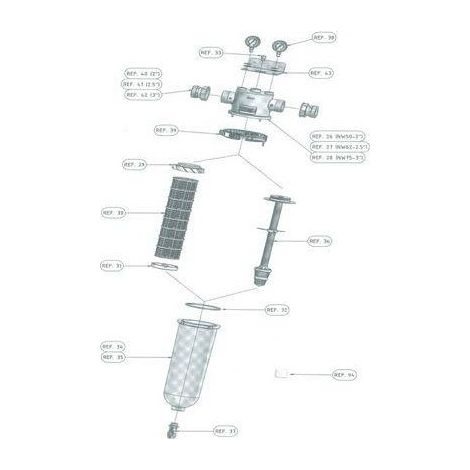 Dispositivo Para Gránulos De Carbón Activado U Otros Para Filtro Cintropur Nw50 / Nw62 / Nw75