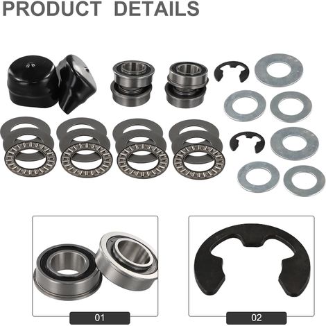 Bague de roulement de remplacement parfaitement adaptée et fonctionnelle pour tondeuse autoportée 9040H 532009040 532124959 M123811 (1/5)