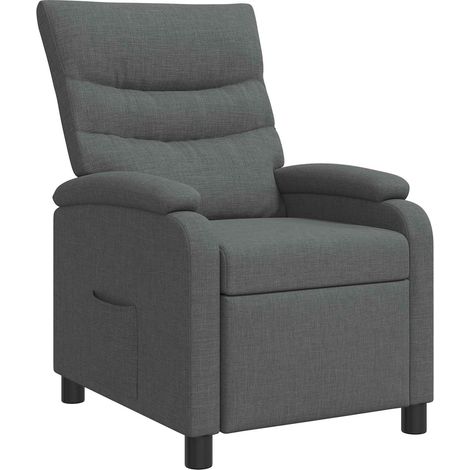 Recliner Dark Grey Fabric vidaXL (1/5)