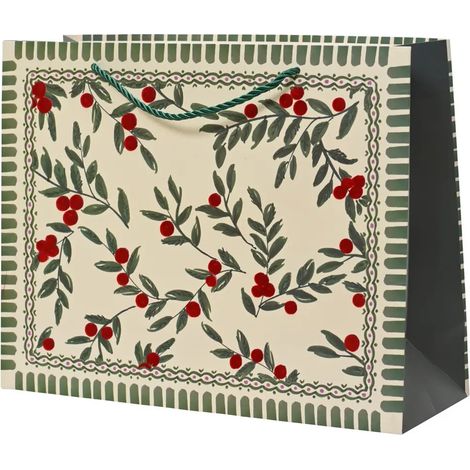 Busta regalo verde con bacche 42 × 12 × H30 cm (1/2)