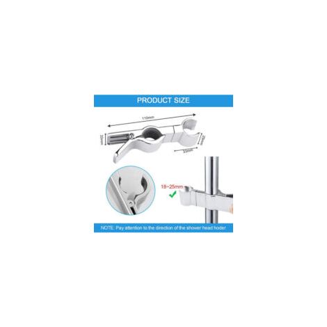 Duschkopfhalterung ohne Bohren, klappbare Duschkopfhalterung, verstellbare Handbrausehalterung aus Metall, Handbrausehalterung für Duschköpfe mit 18–25 mm Durchmesser – Crezuo